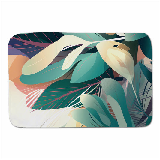 Abstract Tropical Leaves Sherpa Blanket