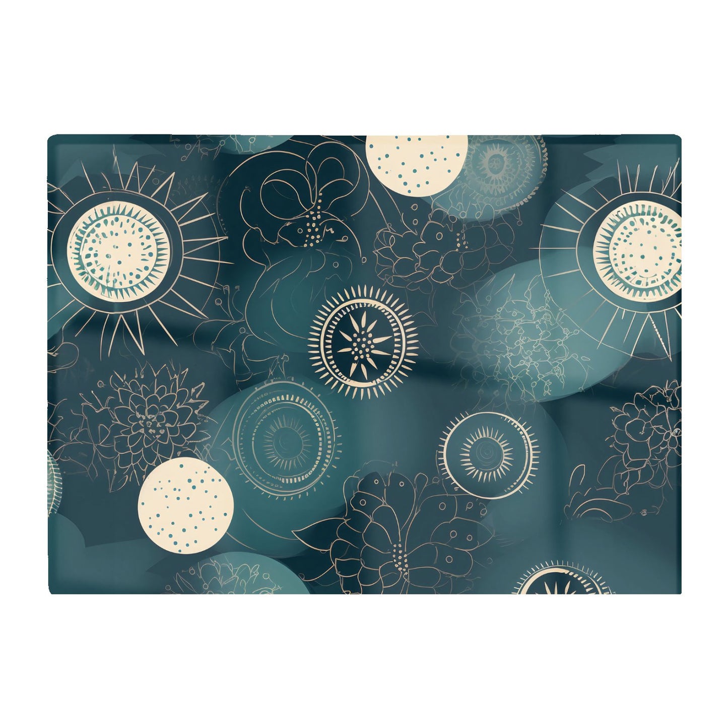 Blue Moon And Sun Glass Chopping Board