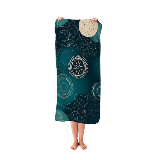 Blue Moon and Sun Beach Towel