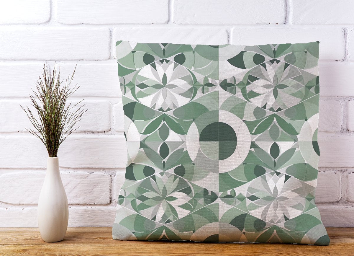 Geometric Pastel Green Cushions