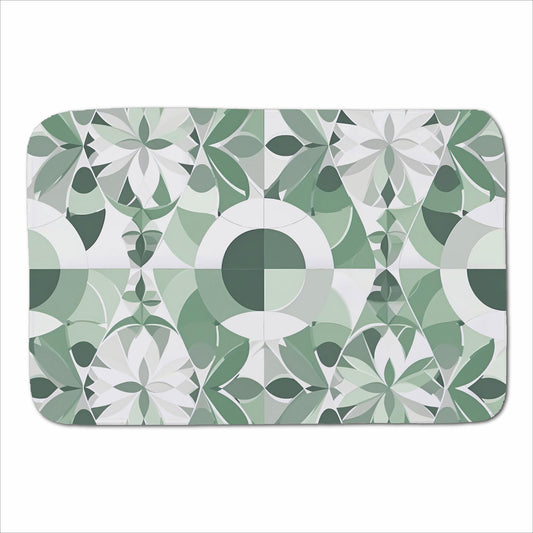 Geometric Pastel Green Sherpa Blanket