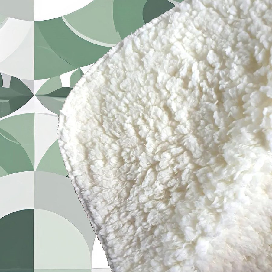 Geometric Pastel Green Sherpa Blanket