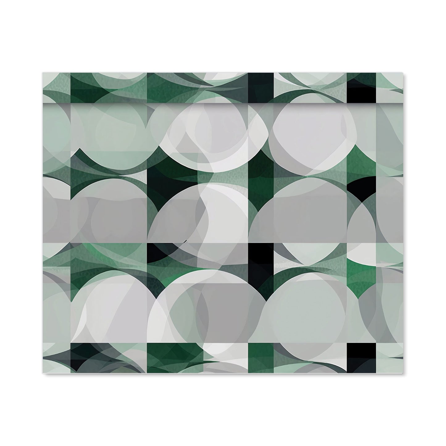 Geometric Grey Green Kitchen Splashback