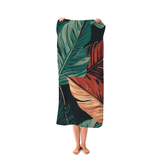 Autumn Colour Leaves Beach Towel