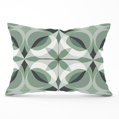 Geometric Green Grey Cushions
