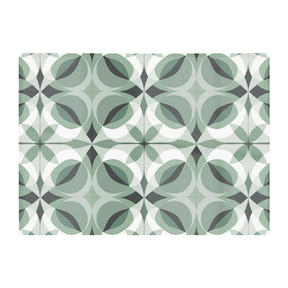 Geometric Green Grey Glass Chopping Board
