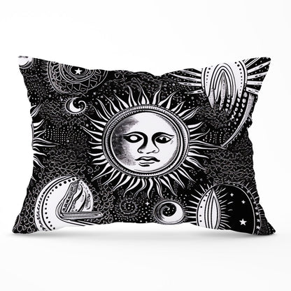 Moon and Sun Black White Cushions