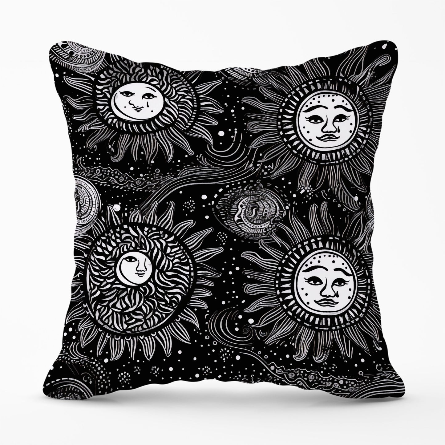 Moon and Sun White Black Cushions