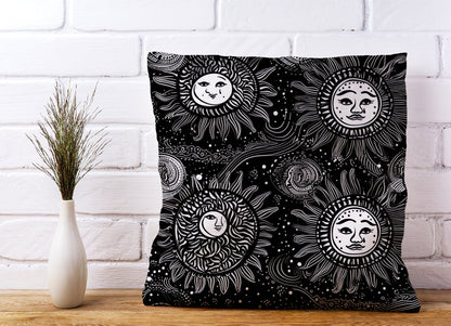 Moon and Sun White Black Cushions