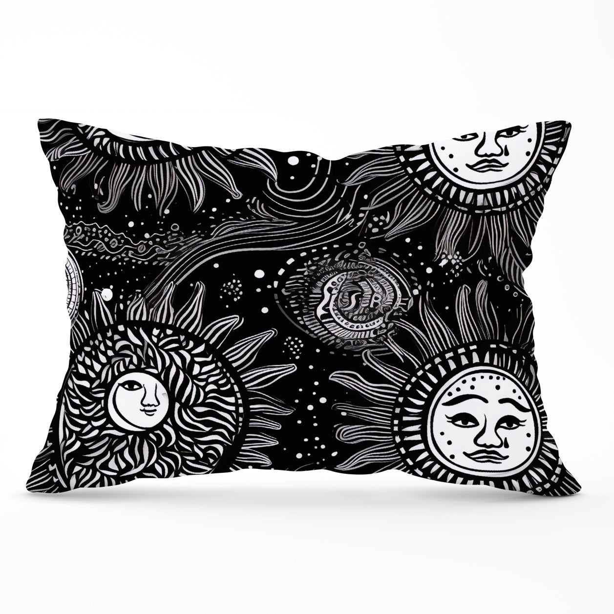 Moon and Sun White Black Cushions