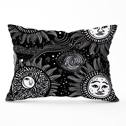 Moon and Sun White Black Cushions
