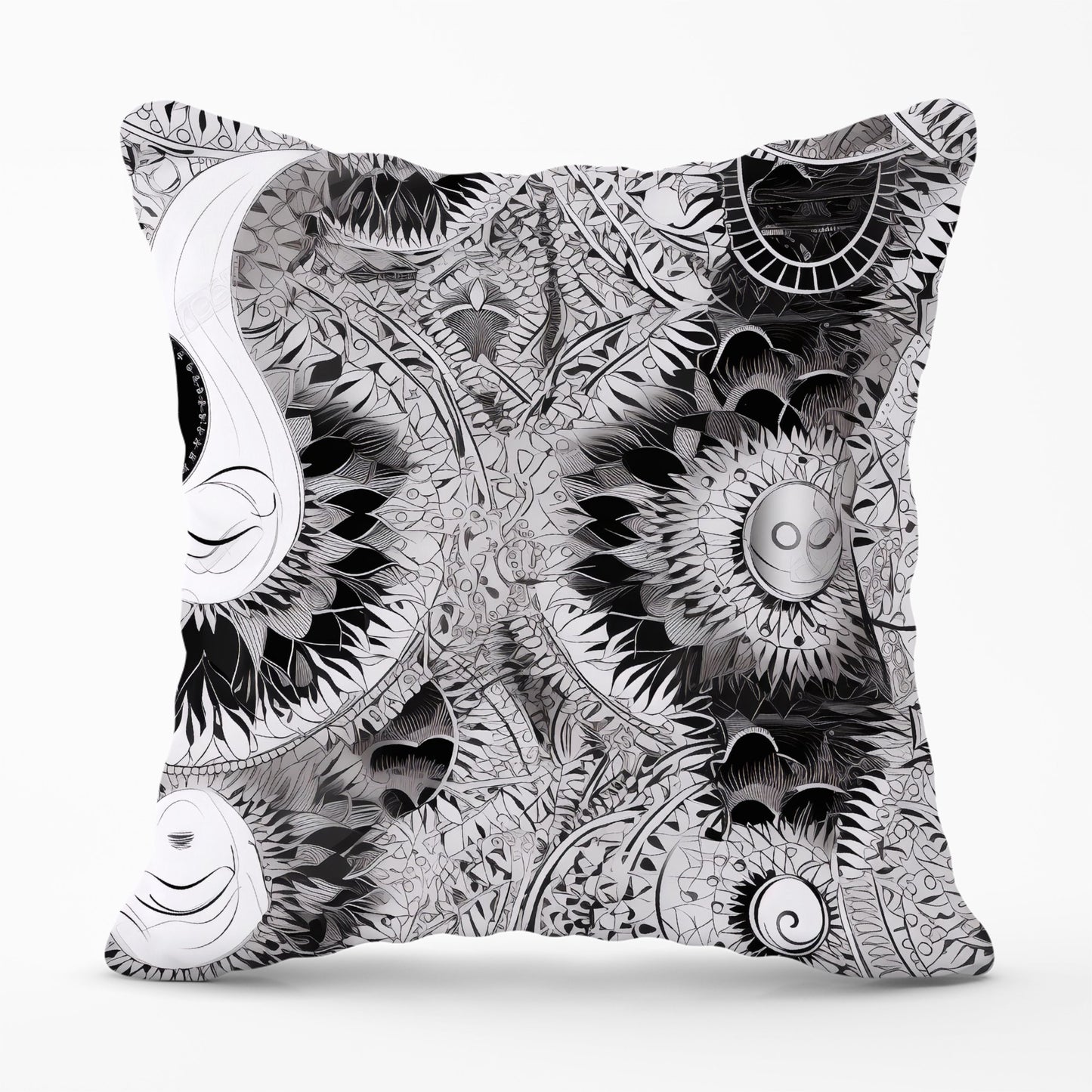 Abstract Moon and Sun Cushions