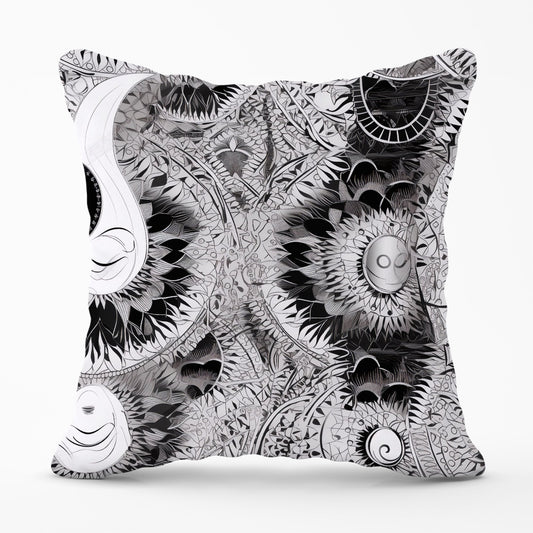 Abstract Moon and Sun Cushions