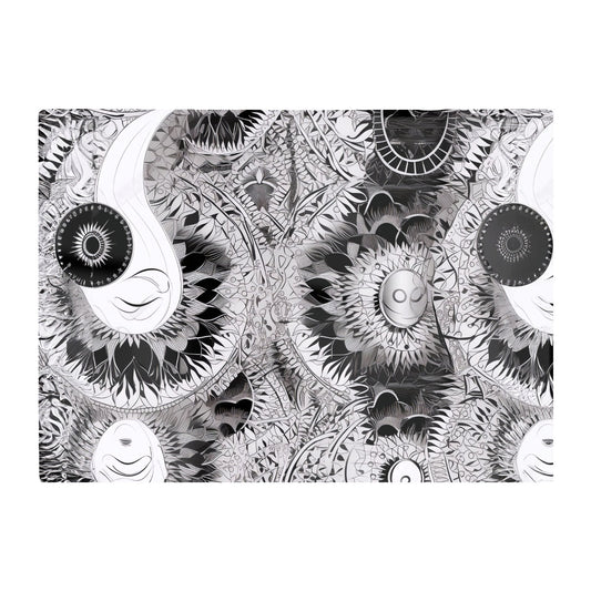 Abstract Moon And Sun Glass Chopping Board