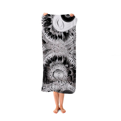 Abstract Moon and Sun Beach Towel