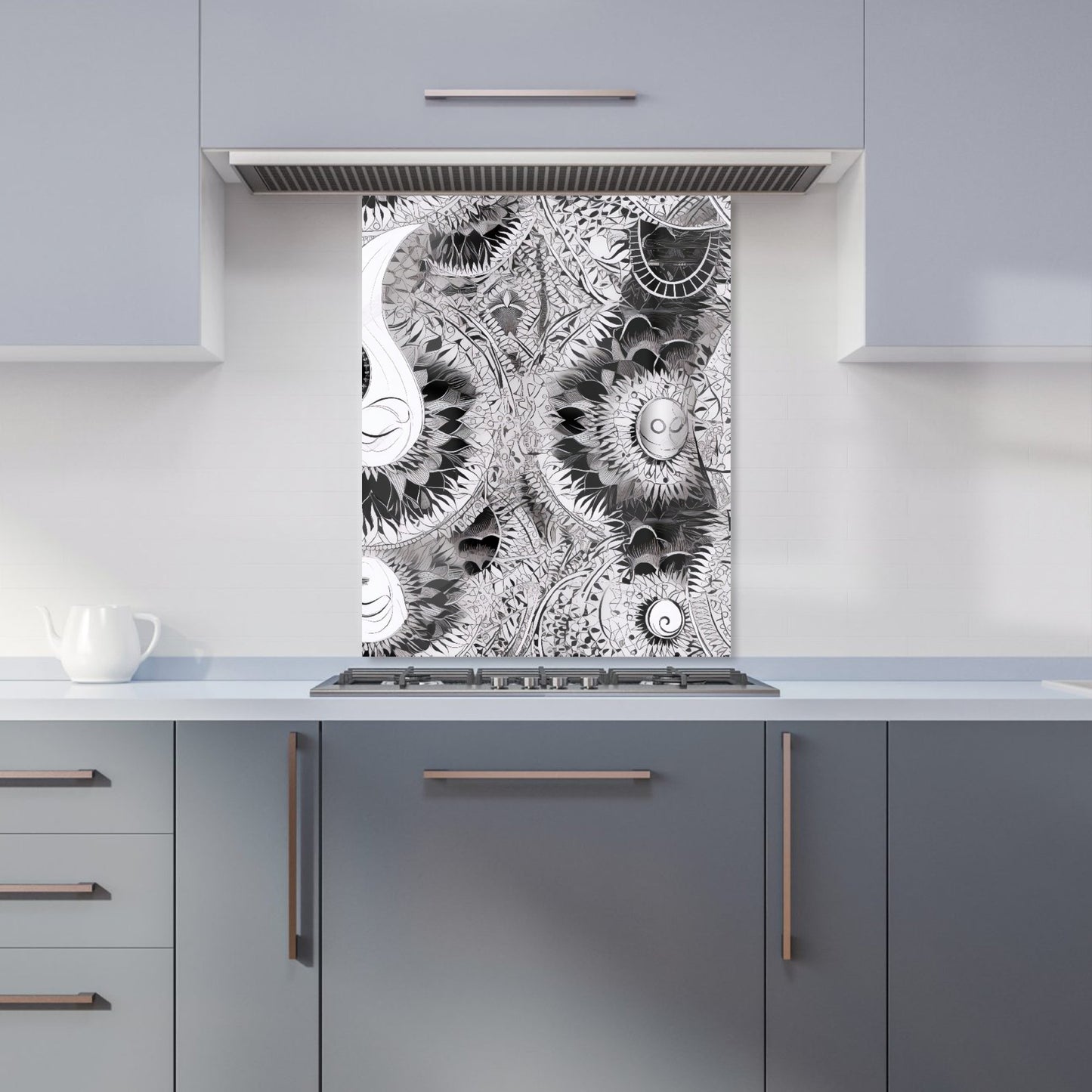 Abstract Moon and Sun Kitchen Splashback