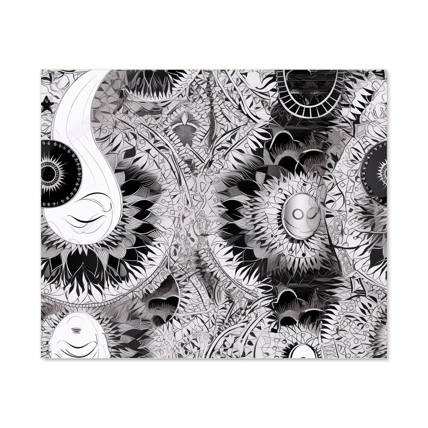 Abstract Moon and Sun Kitchen Splashback