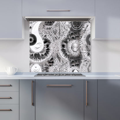 Abstract Moon and Sun Kitchen Splashback