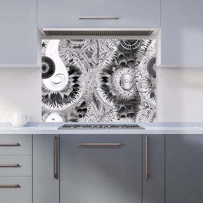 Abstract Moon and Sun Kitchen Splashback