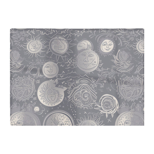 Sun And Moon In Grey Glass Chopping Board