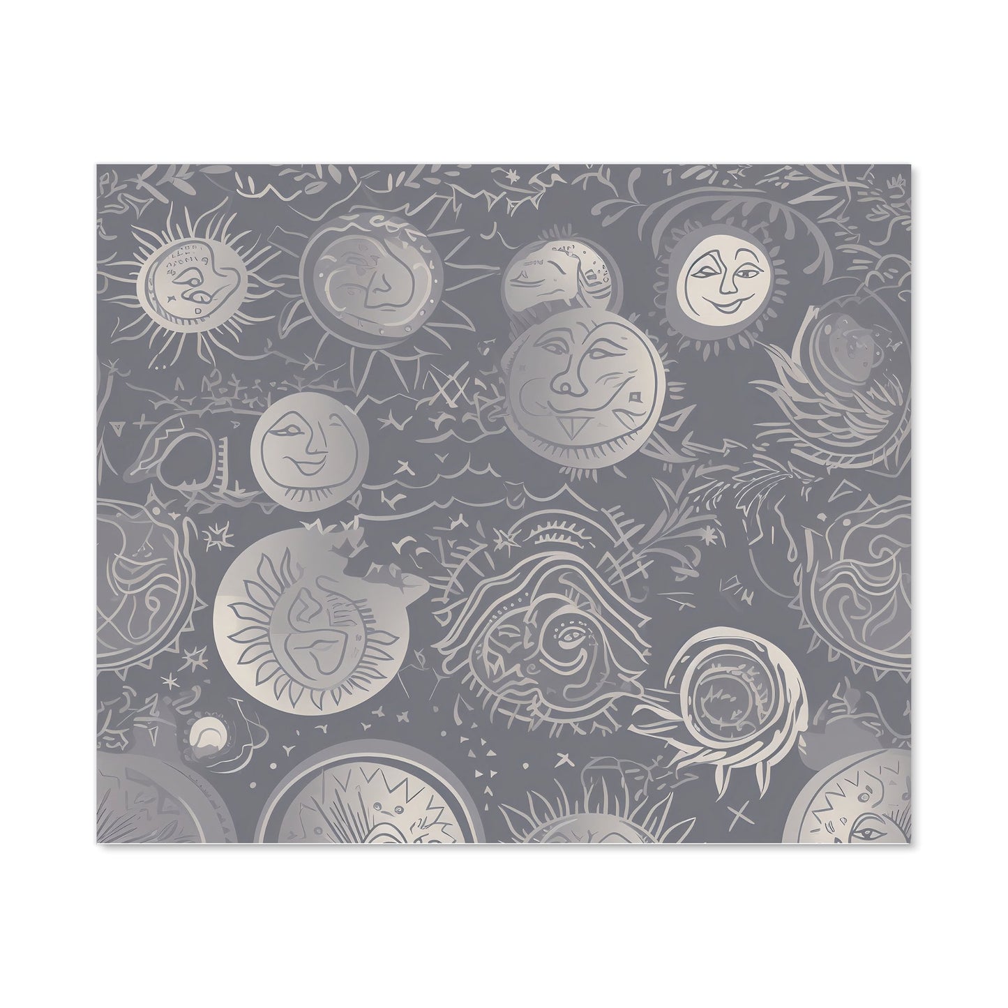 Sun and Moon in Grey Kitchen Splashback