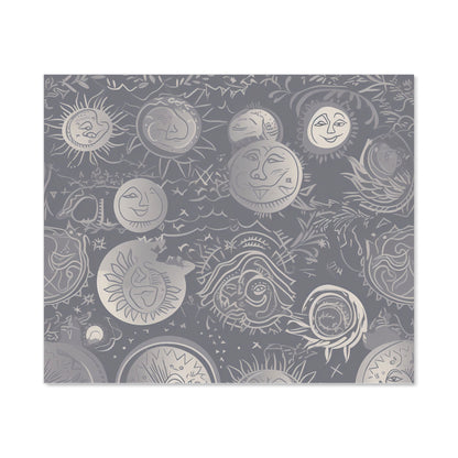 Sun and Moon in Grey Kitchen Splashback