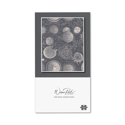 Sun and Moon in Grey Jigsaw Puzzle