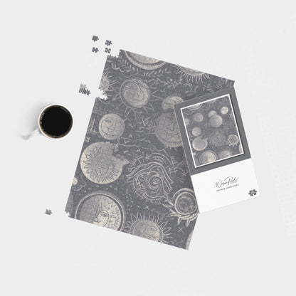 Sun and Moon in Grey Jigsaw Puzzle