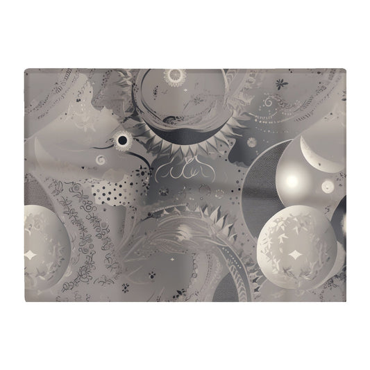 Abstract Moon Shapes Glass Chopping Board