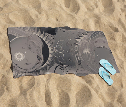 Abstract Moon Shapes Beach Towel