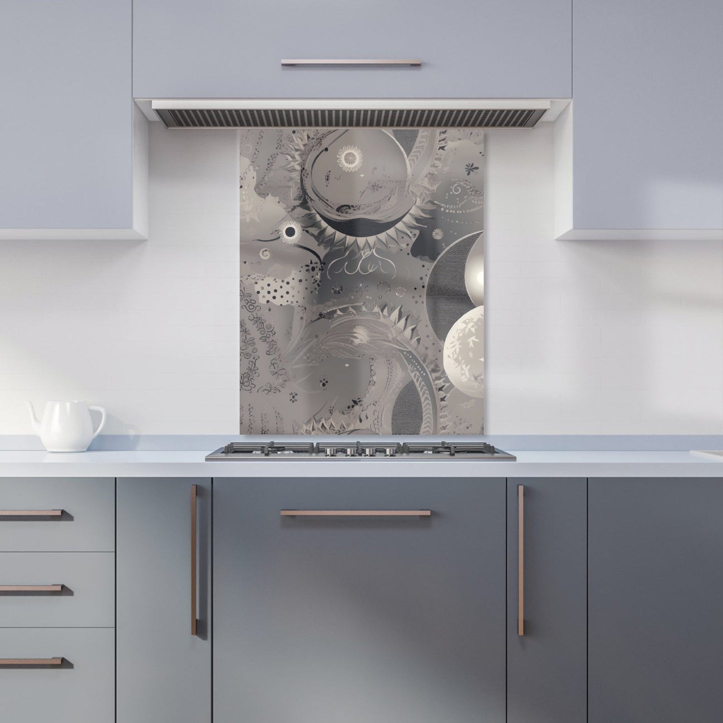 Abstract Moon Shapes Kitchen Splashback