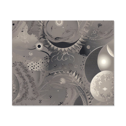 Abstract Moon Shapes Kitchen Splashback