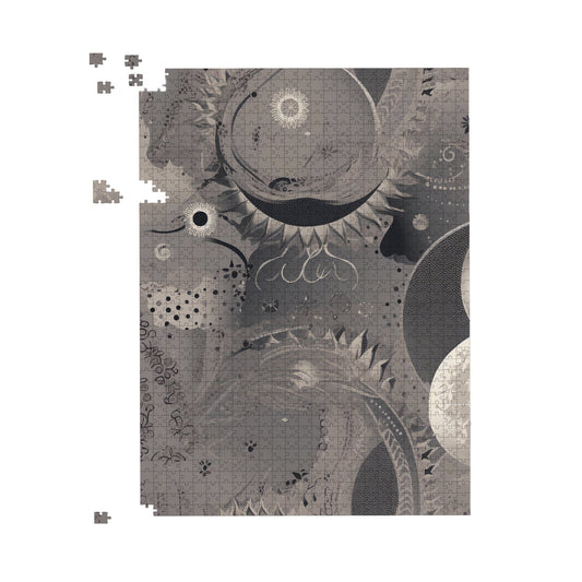 Abstract Moon Shapes Jigsaw Puzzle