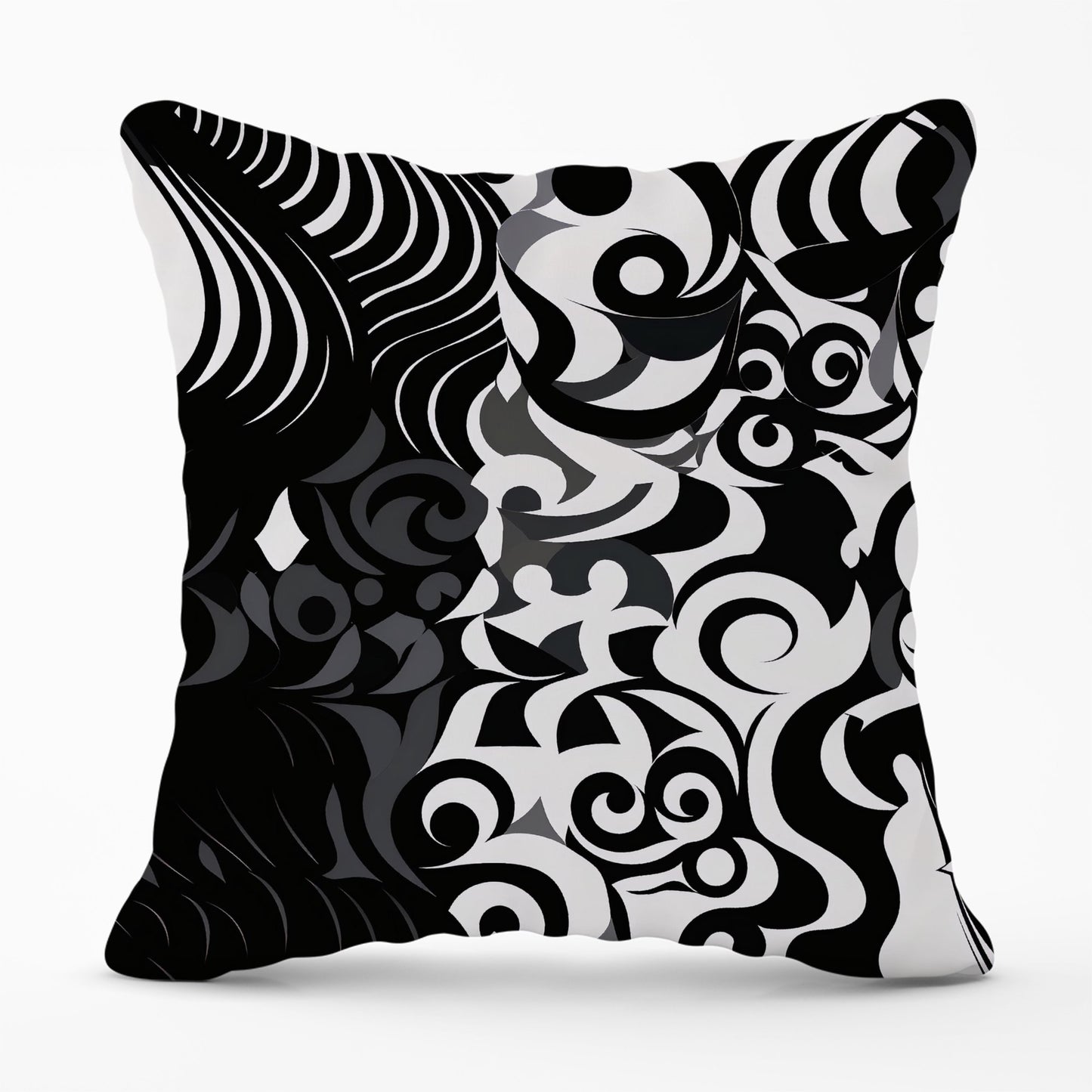 Black Grey Abstract Cushions