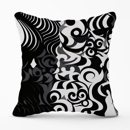 Black Grey Abstract Cushions