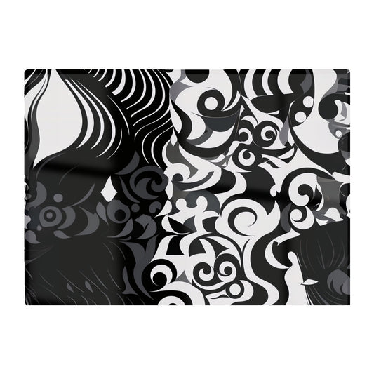 Black Grey Abstract Glass Chopping Board
