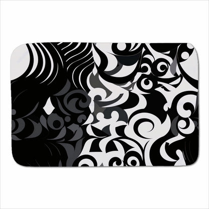 Black Grey Abstract Sherpa Blanket