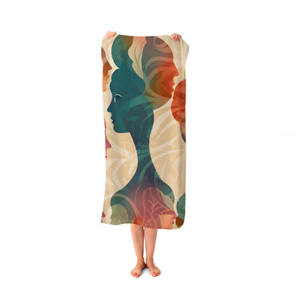 Coloured Silhouette Beach Towel