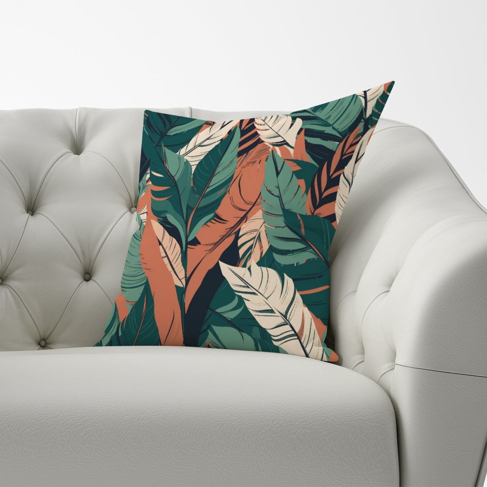 Autumn Tropical Leaves Cushions