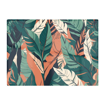 Autumn Tropical Leaves Glass Chopping Board