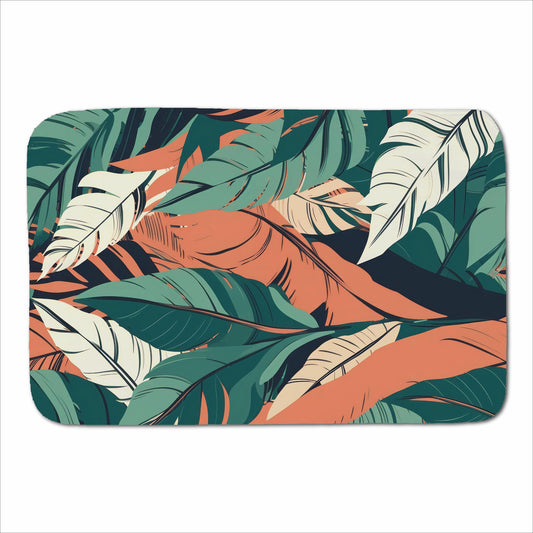 Autumn Tropical Leaves Sherpa Blanket