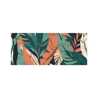 Autumn Tropical Leaves Glass Bathroom Splashback