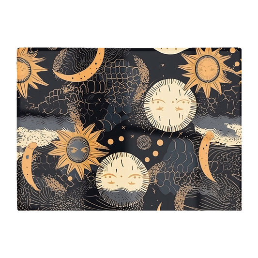 Gold Sun And Moon Glass Chopping Board