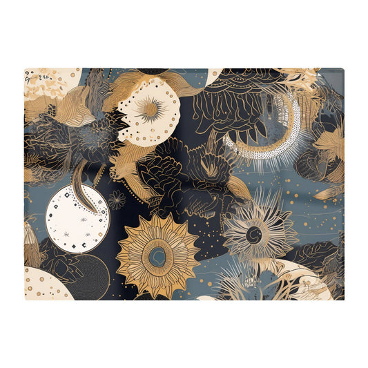 Abstract Blue Gold Moon Sun Glass Chopping Board