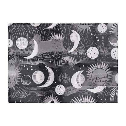 Abstract Black White Moon And Sun Glass Chopping Board