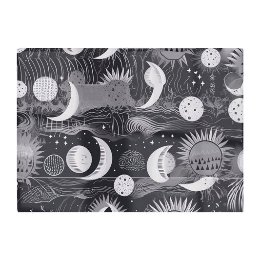 Abstract Black White Moon And Sun Glass Chopping Board