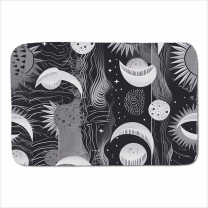 Abstract Black White Moon and Sun Sherpa Blanket