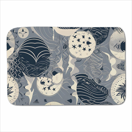Abstract Moon and Stars Sherpa Blanket