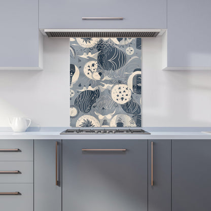 Abstract Moon and Stars Kitchen Splashback