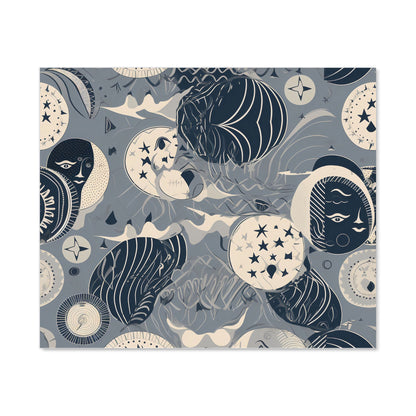Abstract Moon and Stars Kitchen Splashback